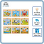 Tranh ghép giáo dục Tranh puzzle gỗ ghép 12 mảnh kèm hình có chọn mẫu dành cho trẻ từ 2-5 tuổi 1