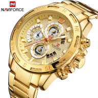 Đồng hồ nam Naviforce làm từ thạch anh và thép không gỉ mạ vàng sang trọng đẳng cấp thumbnail