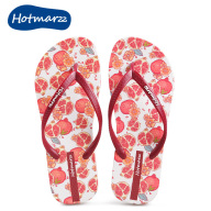 Dép Hotmarzz Giày nữ in hoa quả Dép đi biển mùa hè Dép thời trang Dép đế bằng thoải mái HM0752 thumbnail