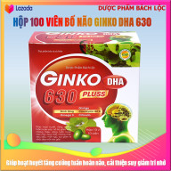 VIên uống bổ não Ginko DHA 630 pluss - France Group - Giúp tăng cường lưu thông máu não, hỗ trợ giảm di chứng sau tai biến mạch máu não- Hộp 100 viên thumbnail