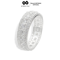 Nhẫn bạc nữ KYDOPAL đính full đá bạc ý 925 trang sức bạc cao cấp - 9N15 thumbnail