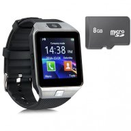 Đồng hồ thông minh Smart Watch DZ09 và thẻ nhớ 8GB (Đen phối bạc) thumbnail