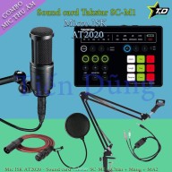 Bộ micro livestream ISK AT2020 đi sound card SC M1 hỗ trợ nguồn 48v dây livestream MA2 chân màng- Trọn bộ mic thu âm thumbnail
