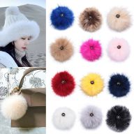 EXTEND 12cm Quần áo Mũ dệt kim Nhấn nút Thời trang của phụ nữ Pompom Ball Nón trang trí Phụ kiện túi xách Hairball thumbnail