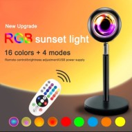 Đèn Sunset L09 có remote điều khiển - Điều chỉnh 16 màu sắc, 4 chế độ nháy đèn cực đẹp - Đèn hoàng hôn, sunset chụp hình, decor, trang trí nội thất, quán cafe, quay video tiktok hot trend, ánh sáng tốt, công suất cao - Hot nhất 2021 thumbnail