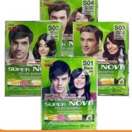 [phủ bạc] Combo 12 gói Dầu gội Nhuộm tóc Thảo Dược Super Nova Color Shampoo 5-10 phút che phủ tóc bạc 100% - Thái Lan thumbnail
