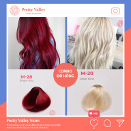 Combo thuốc nhuộm tóc màu đỏ hồng Molokai M28 (1 màu tẩy và 1 màu đỏ hồng) - Pretty Valley thumbnail