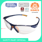 Kính bảo hộ thời trang Kings KY313B tráng bạc, chống xước, chống đọng sương, chống bụi bảo vệ mắt cao cấp