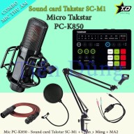 Bộ mic thu âm cao cấp Takstar PC K850 đi sound card SC M1 chân màng dây livestream MA2 thumbnail