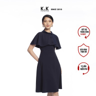 Đầm Công Sở Nữ Dáng Chữ A K&K Fashion KK105-14 Xanh Đen Kèm Áo Khoác thumbnail