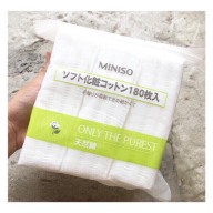 Bông tẩy trang Miniso Nhật Bản túi zip gói 180 miếng thumbnail