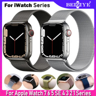 Dây đeo đồng hồ bằng thép không gỉ Milanese cho Apple Watch 7 6 5 SE 4 1 2 3 41mm 45mm 44mm 42mm Dây đeo thay thế từ tính cho Dòng Apple Watch thumbnail