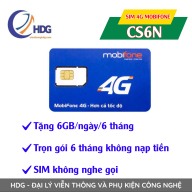 Sim 4G Mobifone CS6N 6G Ngày - Trọn gói 6 tháng Không Cần Nạp Tiền - DATA TỐC ĐỘ CAO - Viễn Thông HDG thumbnail
