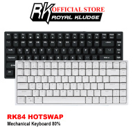 HOTSWAP RK84 - Bàn phím cơ không dây Royal Kludge RK84 Gồm 84 phím, pin sạc 3750mAh kết nối Bluetooth 5.0, Wireless 2.4G và Type C - Hãng phân phối chính thức thumbnail