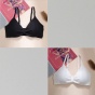 Ice silk sash strapless bra with female breathable sexy bowknot double-breasted flat-chested sneaked away candy color proof strapless students 9