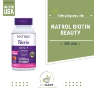 Viên uống đẹp da, tóc & móng - Natrol Biotin Beauty 5,000 mcg (250 viên) thumbnail