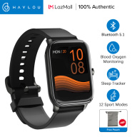 Haylou GST LS09B Smart Watch Bluetooth V5.1 with Blood Oxygen Monitoring Long Standby Heart Rate Monitor 12 Sport Modes, IP68 Waterproof, Sleep Management SmartWatches For Android iOS thumbnail