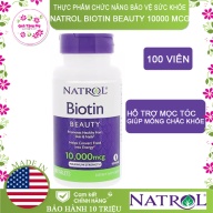 Thực phẩm chức năng bảo vệ sức khỏe Natrol Biotin Beauty 10000 mcg - Hộp 100 viên thumbnail