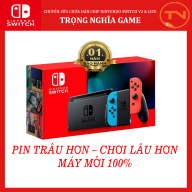 [TRẢ GÓP 0%] Máy Chơi Game Nintendo Switch New Model Aeon Blue and Neon Red Joy Con [Pin Lâu Hơn + 12 tháng bảo hành]+Tặng Dán Cường Lực thumbnail