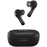 Bluetooth Headphones Padmate True Wireless Earbuds with 4 Mics CVC8.0 Noise Cancelling Earphones with Charging Case in-Ear Headset Touch Control Sport TWS 30H Playback Waterproof IPX6 Pamu T6C Black