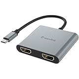 WAVLINK USB-C to Dual 4K HDMI MST Adapter, Thunderbolt 3 Compatible, Type C to HDMI Multi Monitor Converter for MacBook Pro/Air, iPad Pro and More (DP Alternate Mode Required)