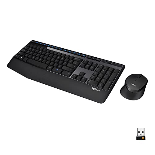 Logitech Mk345 Wireless Keyboard and Mouse Combo (Black)