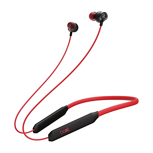 boAt Rockerz 205 Pro Wireless Neckband with Beast™ Mode, ENx™ Mode for Clear Voice Delivery, ASAP™ Charge, 10mm Drivers, IPX5, Bluetooth v5.2, 30HRS Playtime(Fiery Red)