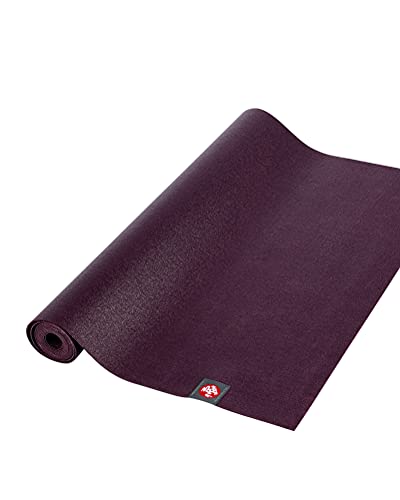 Manduka eKO Superlite Travel Yoga Mat – Premium 1.5mm Thick Travel Mat, Portable Yoga, Pilates, Eco-Friendly Fitness Exercise Mat, Dense Cushioning for Support and Stability, Biodegradable - 71 Inch, Acai Color
