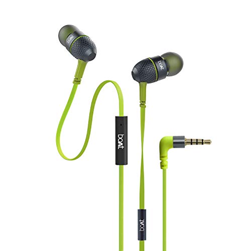 boAt Bassheads 225 in Ear Wired Earphones with Mic(Neon Lime)