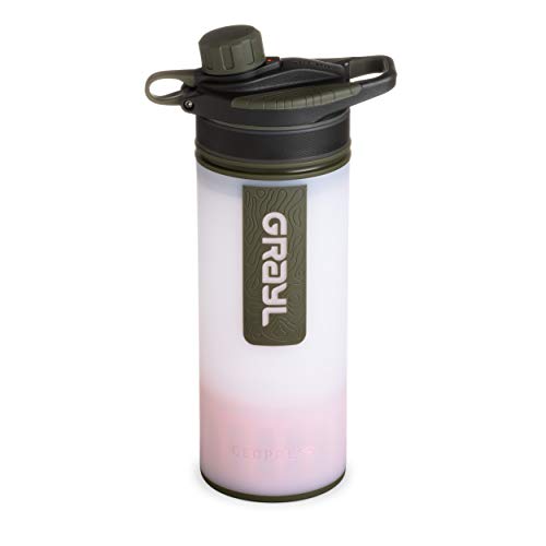 GRAYL GeoPress 24 oz Water Purifier Bottle - Filter for Hiking, Camping, Survival, and Travel (Alpine White)