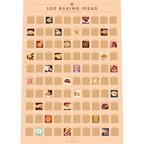 100 Baking Ideas Scratch Off Poster – Home Bakers’ Bucket List