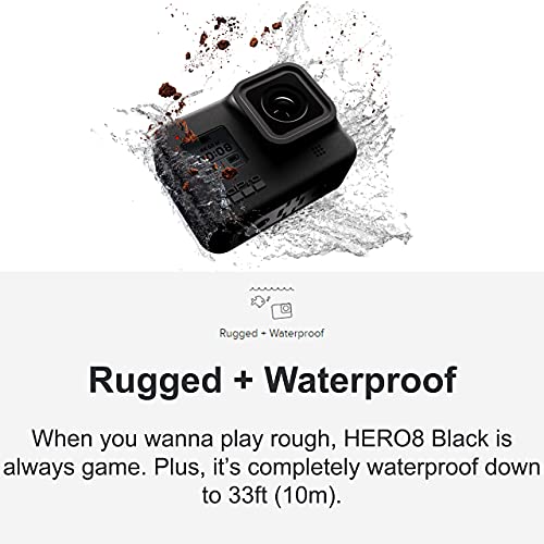 GoPro HERO8 Black E-Commerce Packaging - Waterproof Digital Action Camera with Touch Screen 4K HD Video 12MP Photos Live Streaming Stabilization