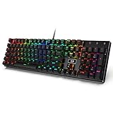 Redragon K556 RGB LED Backlit Wired Mechanical Gaming Keyboard, Aluminum Base,...