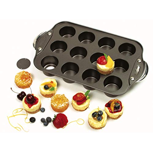 Norpro Nonstick Mini Cheesecake Pan with Handles, 12 count
