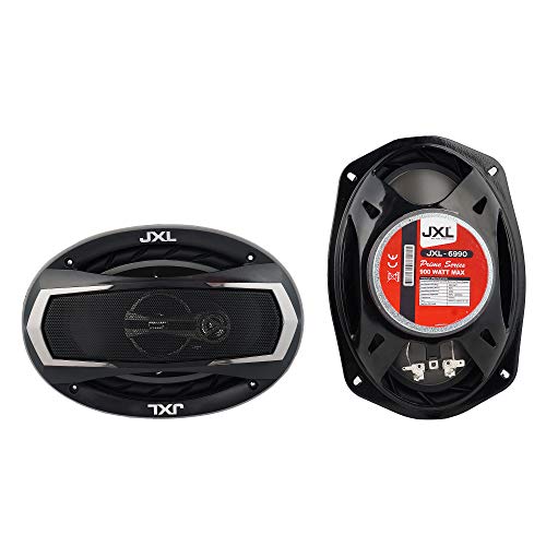 JXL 6990 Oval 3 Way High Performance Coaxial Car Speaker with Inbuilt PEI Car Tweeter and HOP Woofer 6X9 Inch 900W Pair (Black)