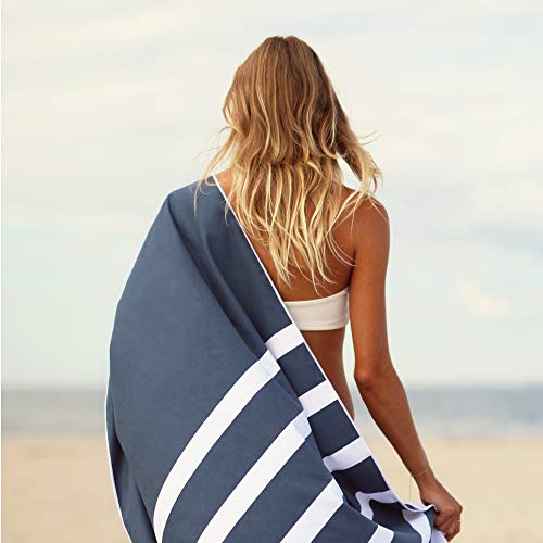 SummerSand Microfiber Beach Towel Sand Free 63x31.5in - Odorless Quick Dry Towel for Pool & Surfing - Lightweight XL Towel for Vacations - Large Microfiber Swim Towel – Deep Blue