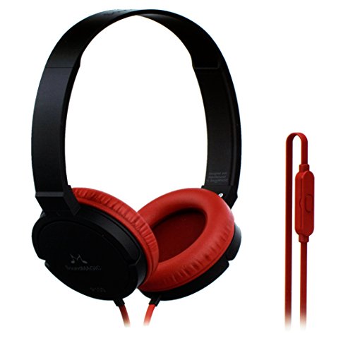 SoundMagic P10S Headphones with Mic (Black/Red)