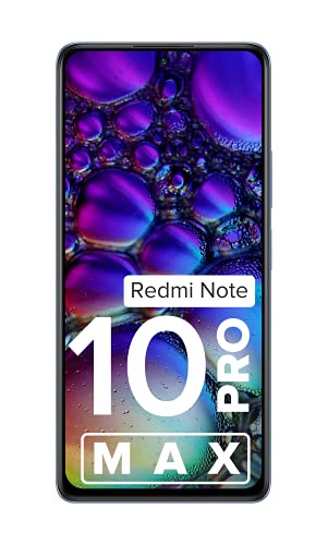 Redmi Note 10 Pro Max (Glacial Blue, 8GB RAM, 128GB Storage) -108MP Quad Camera | 120Hz Super Amoled Display | ICICI Cashback 1500 Off