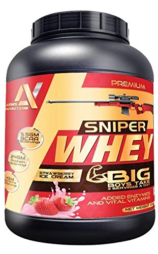 Arms Nutrition Sniper Whey Protein With Multi-Vitamins 2Kg Jar (Strawberry...