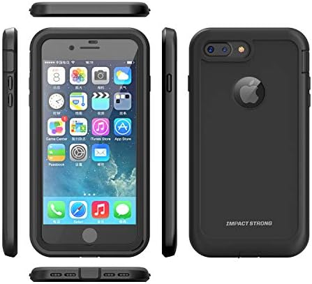 iPhone 7 Plus/iPhone 8 Plus Case, ImpactStrong Ultra Protective Case with Built-in Clear Screen Protector Full Body Cover for iPhone 7 Plus/iPhone 8 Plus (Black)