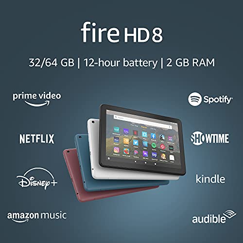 Fire HD 8 tablet, 8' HD display, 32 GB, latest model (2020 release), designed...