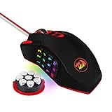 Redragon M901 Wired Gaming Mouse MMO RGB LED Backlit Mice 12400 DPI Perdition...