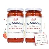 Keto Classic Pizza Sauce by Yo Mama's Foods – Pack of (2) - Vegan, No Sugar Added, Low Carb, Low...