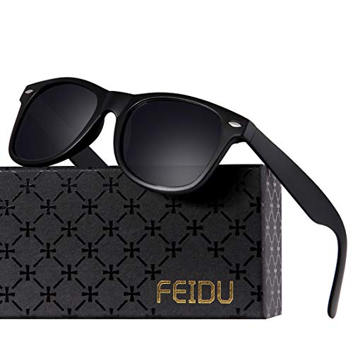 Polarized Sunglasses for Men Retro - FEIDU Polarized Retro Sunglasses for Men FD2149 (black-matte)