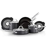 Calphalon 10-Piece Pots and Pans Set, Nonstick Kitchen Cookware with No-Boil Over Inserts and...