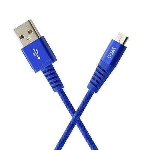 boAt Rugged V3 Braided Micro USB Cable (Cobalt Blue)