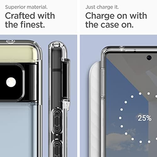 Spigen Ultra Hybrid [Anti-Yellowing Technology] Designed for Google Pixel 6 Case (2021) - Crystal Clear