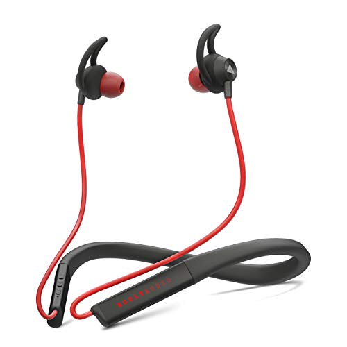 Boult Audio ProBass Buster Wireless Neckband Earphones with Fast Charging & Mic, IPX5 Sweatproof with Deep Bass Headphones (Red)