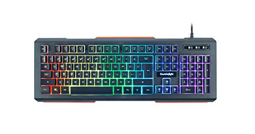 Cosmic Byte CB-GK-02 Corona Wired Gaming Keyboard, 7 Color RGB Backlit with Effects, Anti-Ghosting (Black)