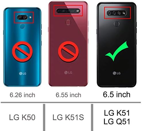 Osophter for LG K51 Case,LG Reflect Case,LG Q51 Case Shock-Absorption Flexible TPU Rubber Protective Cell Phone Cover for LG K51(Blue)